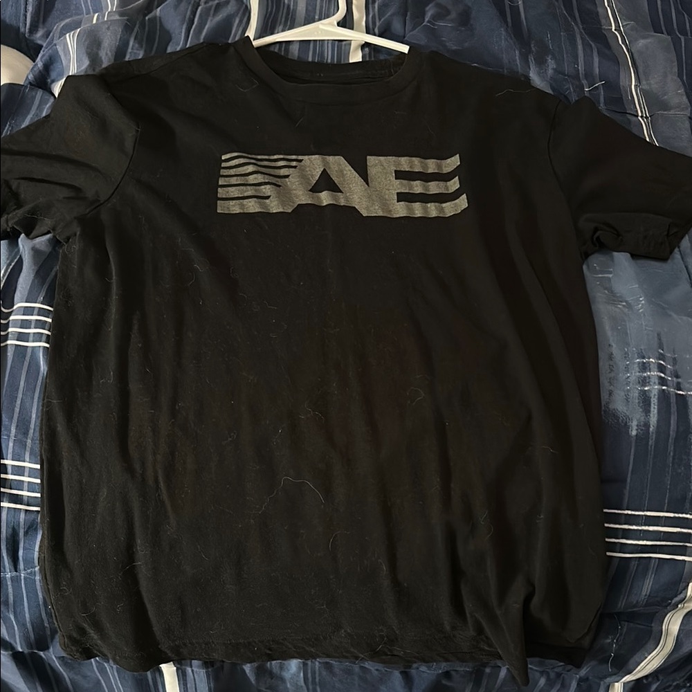 American Eagle Outfitters Black Short Sleeve Tee with AE Graphic